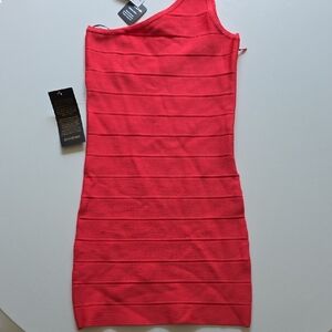 Bebe - Red One-Shoulder Dress